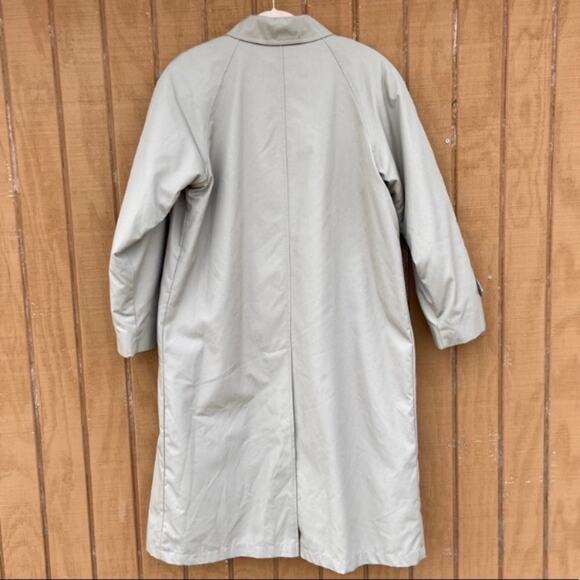 Vintage 90s Dry Dock Neutral Tan Oversized Size 10 Longline Raincoat/Trench Coat - Picture 8 of 15